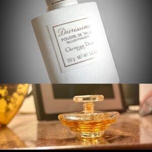Lancôme Paris Eau De Parfum & Christian Dior 5pm Talcum Powder Vintage Rare